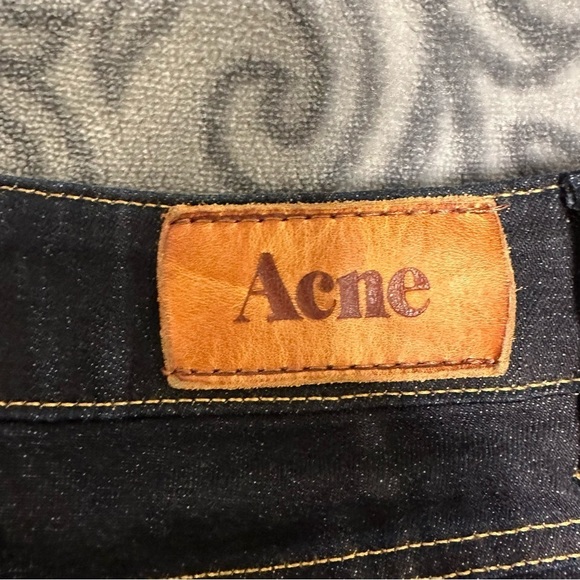 Acne Needle Raw dark wash mid rise jeans size 28 - Picture 7 of 10